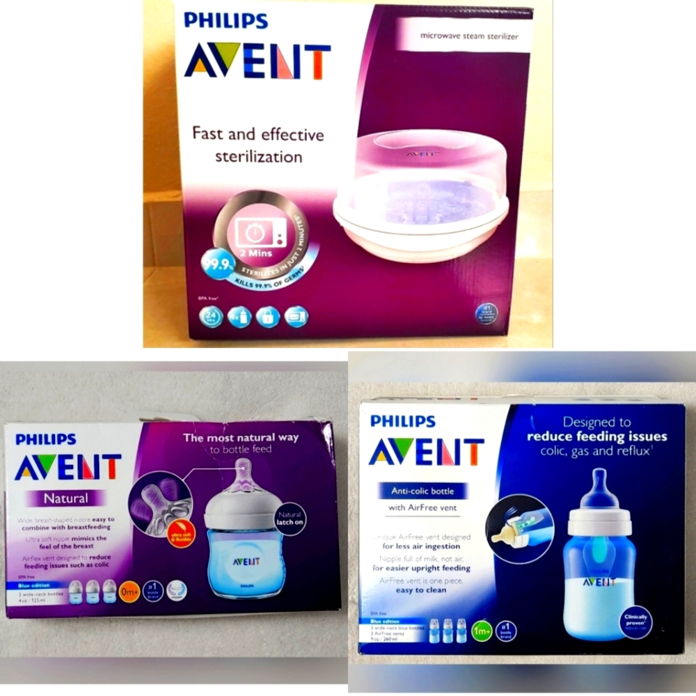 Philips Avent Baby Bottle And Sterilizer Set NIB